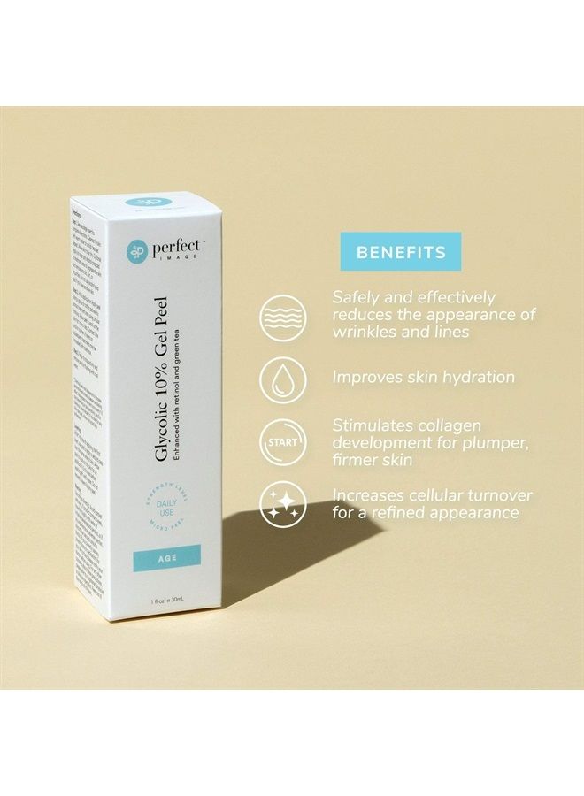 PERFECT IMAGE Glycolic 10% Anti-Aging Gel Peel (Daily Use) - Enhanced with Retinol & Green Tea Extract - Image 4