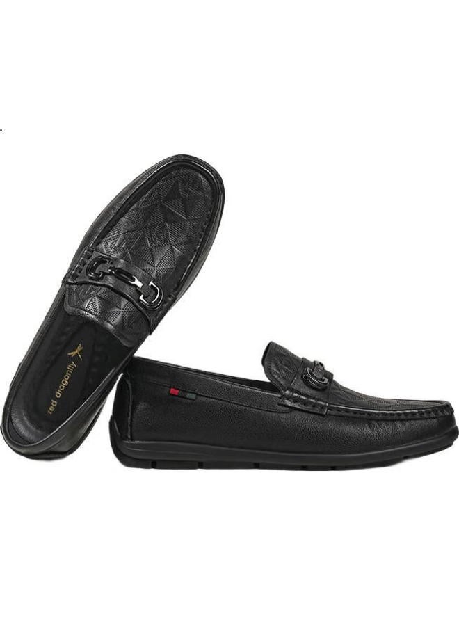 Red Dragonfly Men'S Spring Business Soft-Soled Slip-On Leather Shoes Men Wha155201 Black 40 - Image 3
