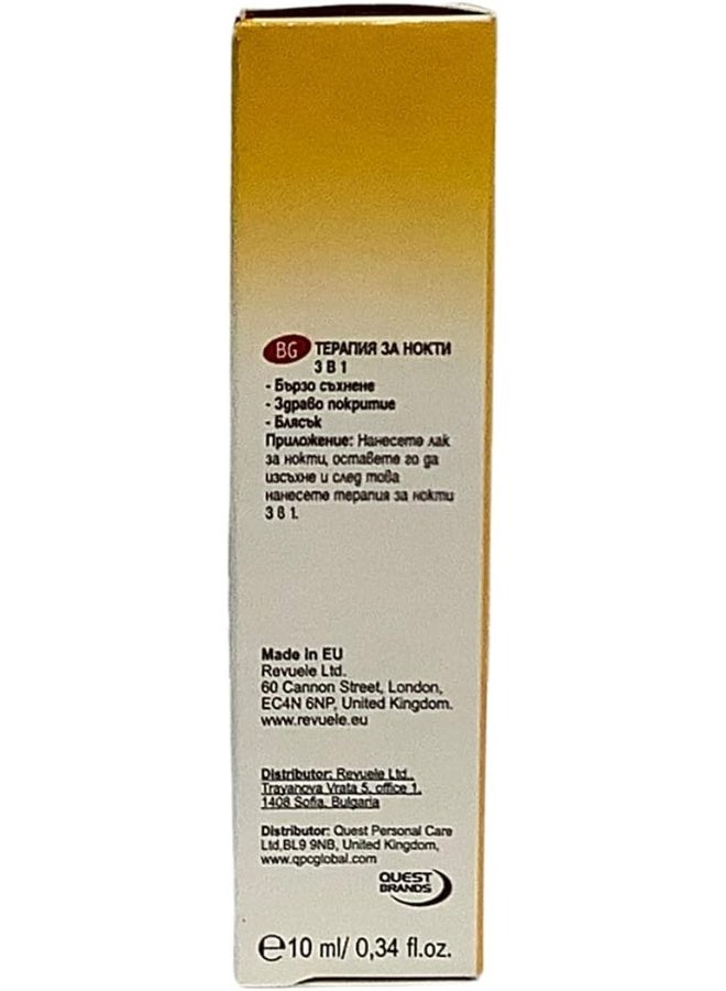 REVUELE Nail Therapy 3 In 1 Complex Fast Dry, Hard Coat & Glossy Shine - Image 4