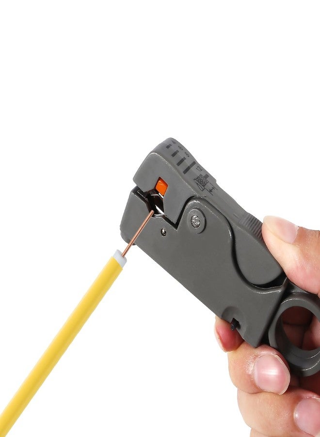 AEDIKO Coaxial Compression Tool Kit Coax Cable Crimper Wire Stripper with F RG6 RG59 Connectors - Image 4