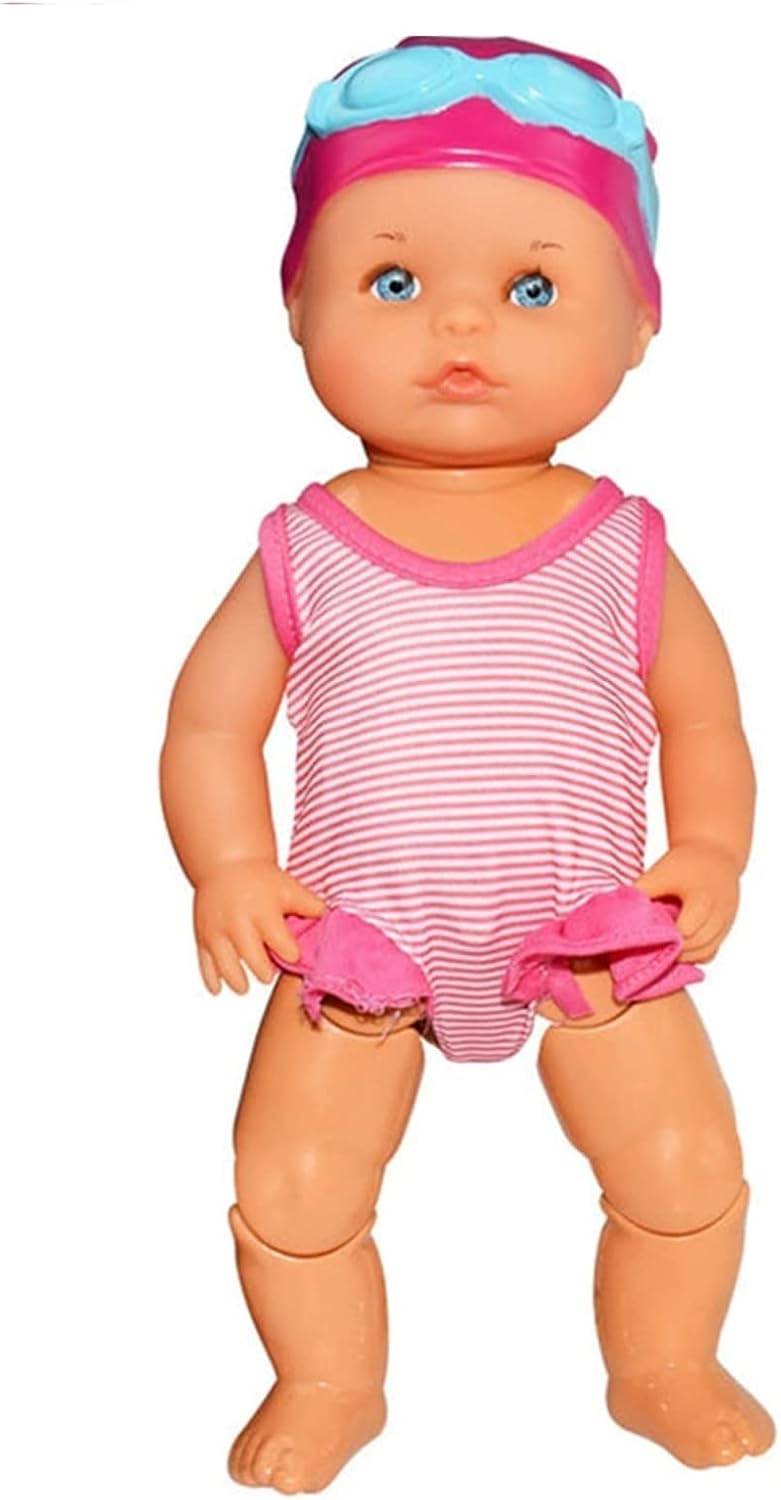 cheekyglo Waterproof Swimmer Doll, Electric Water Baby Doll Swimming Doll for Bath Time, Waterproof Swimming Doll for Girls, Swimming Dolls for Pool/Bathtub (A) - Image 1