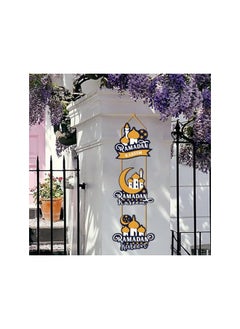 The Bros 3 Pcs Eid Mubarak Wall Hanging Decorations Moon Star Eid Mubarak Wall Decor Ramadan Wall Hanging Decorations Bedroom, Living Room, Nursery, Indoor Outdoor Party Ramadan Decor  - Image 4