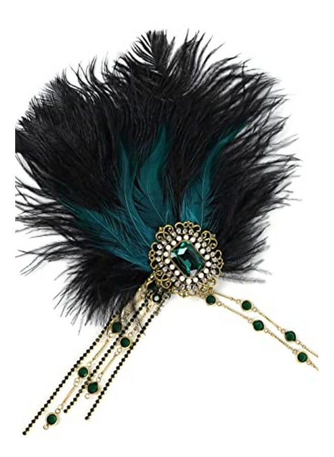 BABEYOND 1920S Flapper Headband Roaring 20'S Party Headpiece (Green)  - Image 4