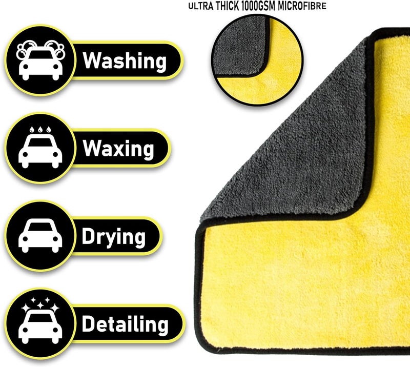 Pro-Kleen Microfibre Cloth 1000GSM 40 x 40cm - Super Thick Cleaning and Drying Towel for Car and Home - Image 4