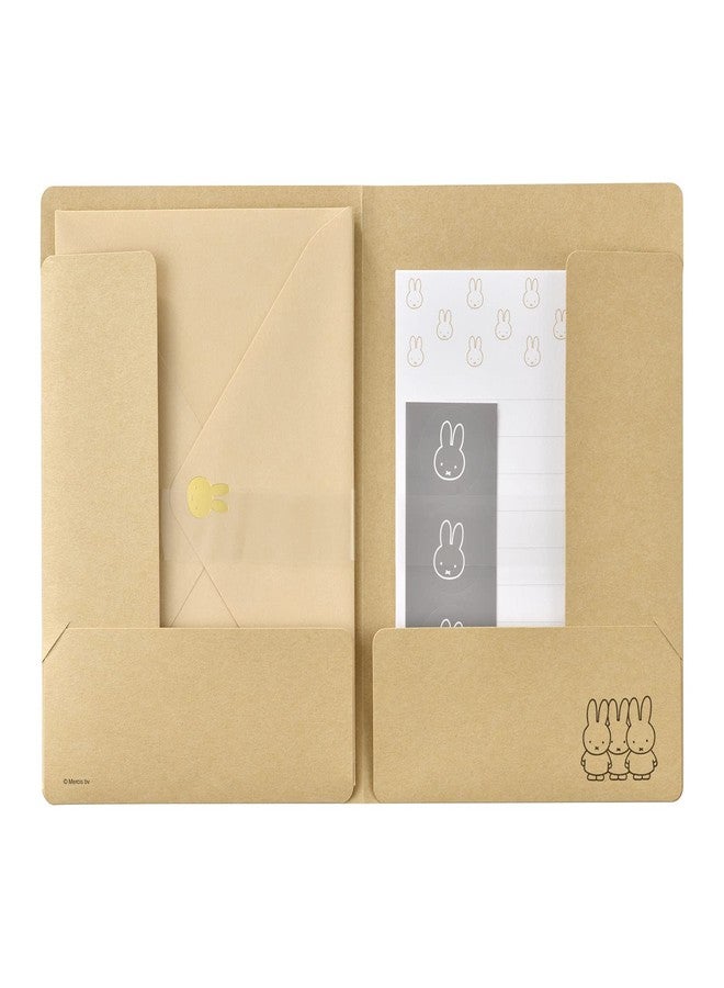 Maruai Le-MY12BE Maruay Miffy Letter Set with Case, Beige, 8 Stationery, 4 Envelopes, 4 Stickers - Image 4