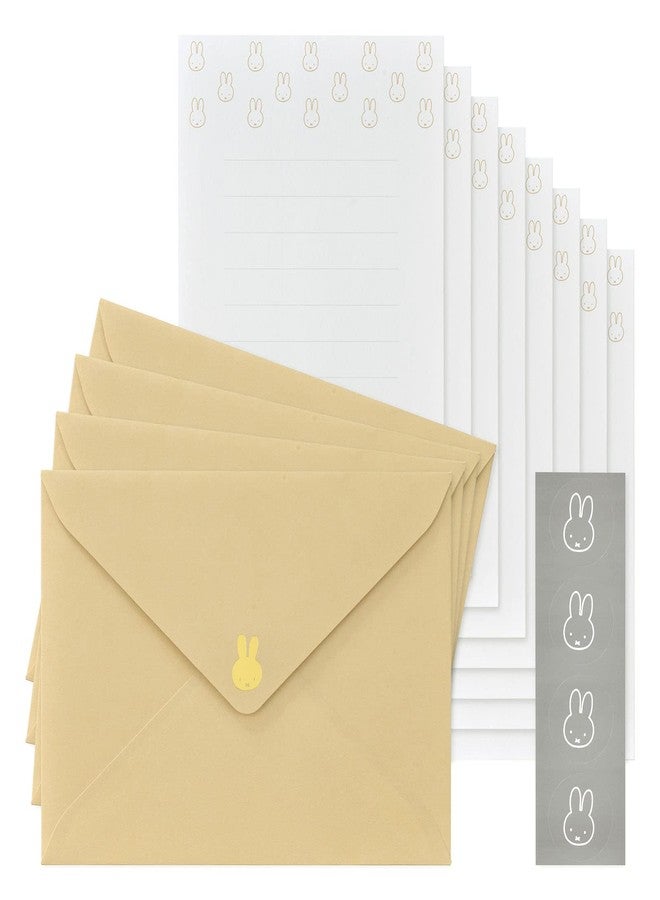 Maruai Le-MY12BE Maruay Miffy Letter Set with Case, Beige, 8 Stationery, 4 Envelopes, 4 Stickers - Image 3