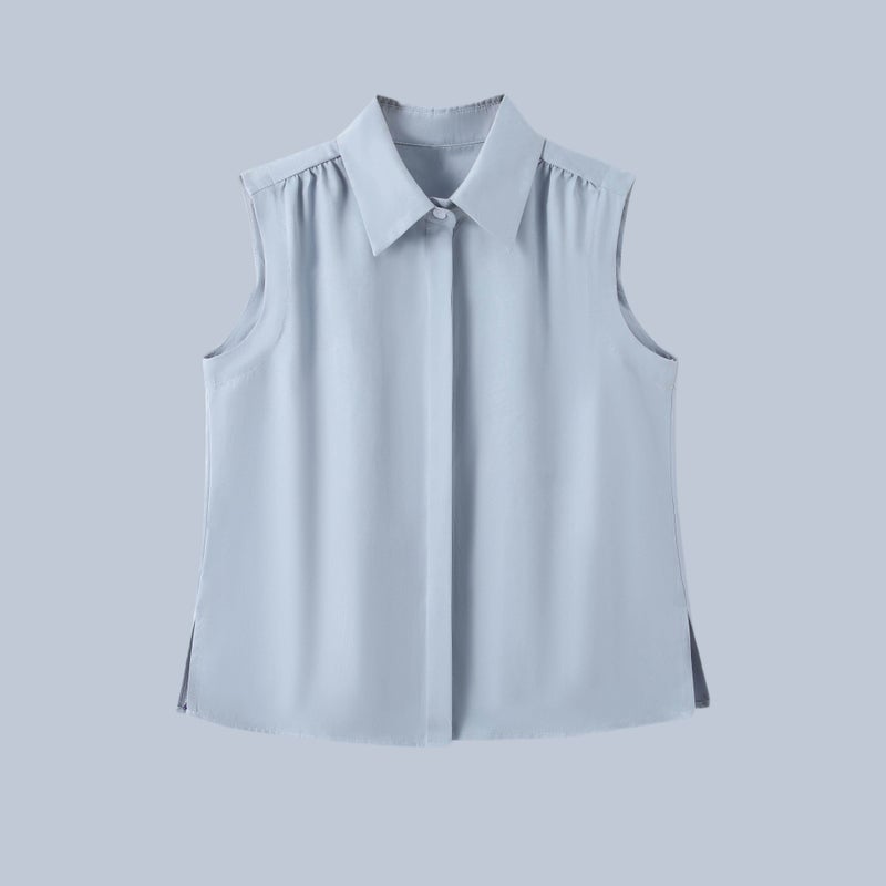 Dahong official classic layered significant other layered sleeveless shirt autumn and winter lapel shirt vest undershirt - Image 2