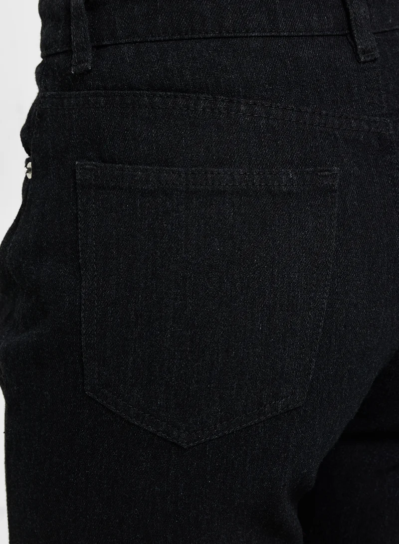 Ginger High Rise Straight Fit Jeans
