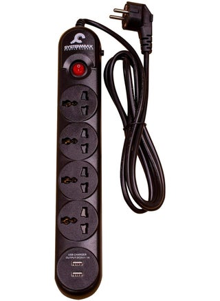وصلة كهرباء 4 مداخل+  USB من سيستم ماكس- أسود - pzsku/ZADB26B9B45BCDFC3EDD0Z/45/_/1721556470/ec1e4e47-3ad0-4ed8-9469-7b466305a857