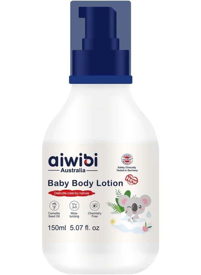 aiwibi Baby Body Lotion 150ml, Gentle Non-Greasy Baby Moisturizing Lotion With Camellia Seed Oil & Vitamin E - Image 1