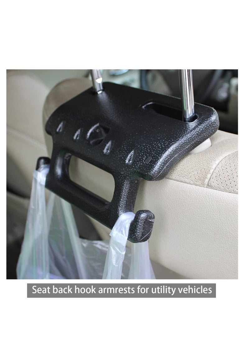 SYOSI Car Seat Headrest Hook, Multifunctional Back Seat Headrest Grab Handle, Hanger Storage Organizers for Purse Coat Grocery Handbag, Interior Accessories Universal for Car, Truck, SUV (2 Pack)  - Image 2