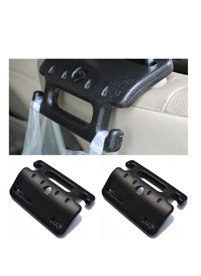 SYOSI Car Seat Headrest Hook, Multifunctional Back Seat Headrest Grab Handle, Hanger Storage Organizers for Purse Coat Grocery Handbag, Interior Accessories Universal for Car, Truck, SUV (2 Pack)  - Image 1