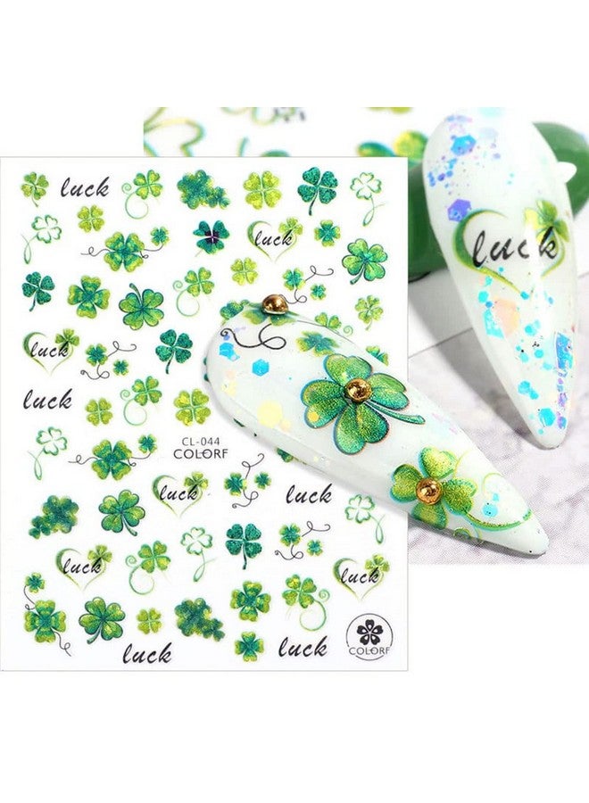 KASUWA St. Patrick’S Day Nail Art Stickers Shamrock Nail Stickers 3D Selfadhesive Luck Of The Irish Nail Decals Leprechaun Shamrock Nail Deisgn For Women Girls Green Nail Art Supplies Decoration 6Sheets - Image 4