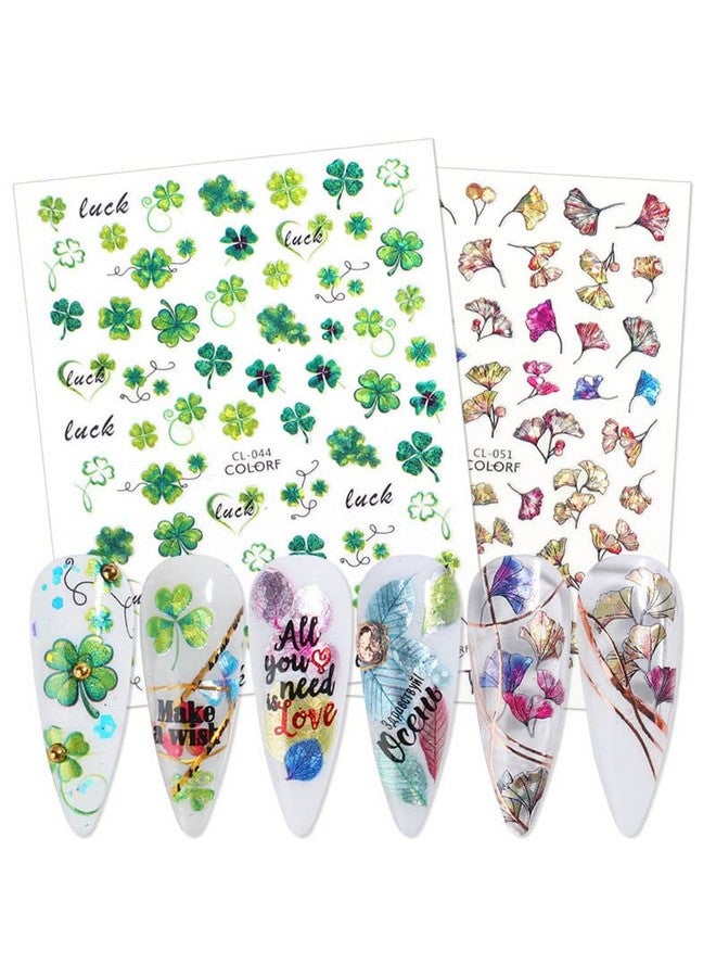 KASUWA St. Patrick’S Day Nail Art Stickers Shamrock Nail Stickers 3D Selfadhesive Luck Of The Irish Nail Decals Leprechaun Shamrock Nail Deisgn For Women Girls Green Nail Art Supplies Decoration 6Sheets - Image 5