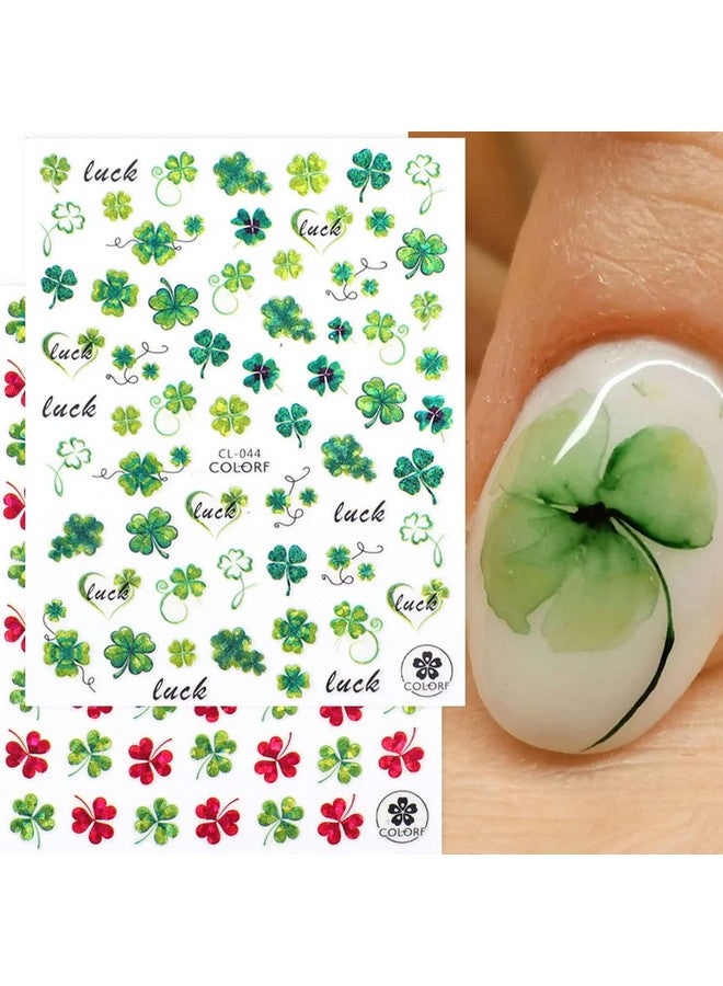 KASUWA St. Patrick’S Day Nail Art Stickers Shamrock Nail Stickers 3D Selfadhesive Luck Of The Irish Nail Decals Leprechaun Shamrock Nail Deisgn For Women Girls Green Nail Art Supplies Decoration 6Sheets - Image 2