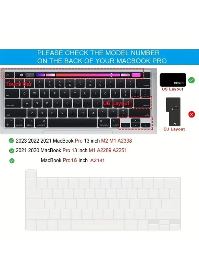 Black Crystal TPU Keyboard Protector For MacBook Air 13 Pro 14 15 16 Ultra Thin Film - Image 1