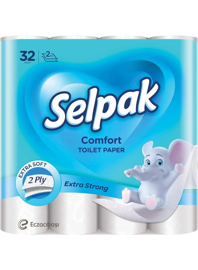 Selpak 2 Ply Toilet Paper 32 Rolls 150 Sheets - Image 1