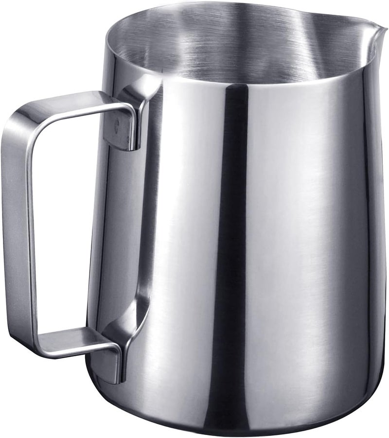 Home Stainless Steel 350ml Milk Frothing Pitcher for Espresso Machines and Latte Art, Silver - Image 1