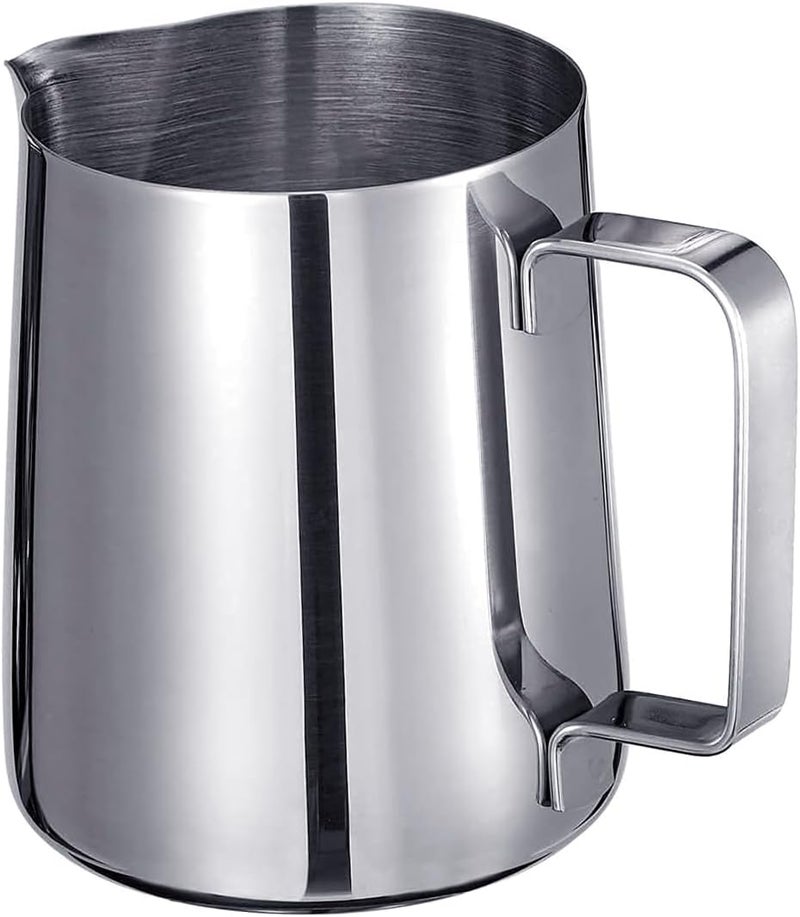 Home Stainless Steel 350ml Milk Frothing Pitcher for Espresso Machines and Latte Art, Silver - Image 3
