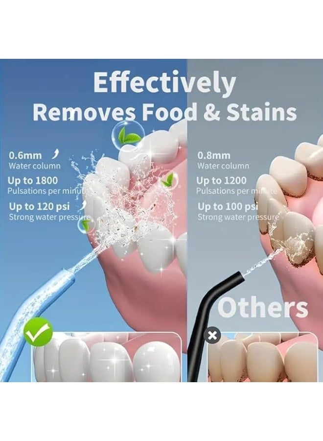 380ml Cordless Portable Oral Irrigator IPX7 Waterproof 4 Jet Tips,Black color - Image 4