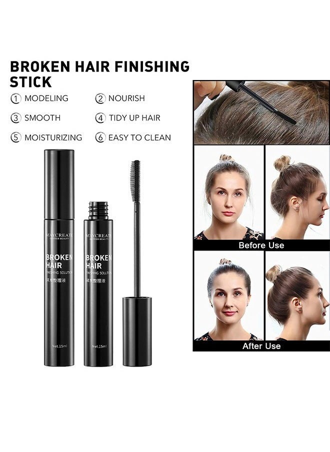 maycreate - Broken Hair Finishing Solution—Hair Finishing Stick, Hair Mascara For Flyaway Tamer, Fly Away Hair Tamer Stick For Enhance Gloss Of Hair, Anti Frizz Broken Hair Baby Hair Flash Moment Flyaway Stick, Non-Greasy - Image 1