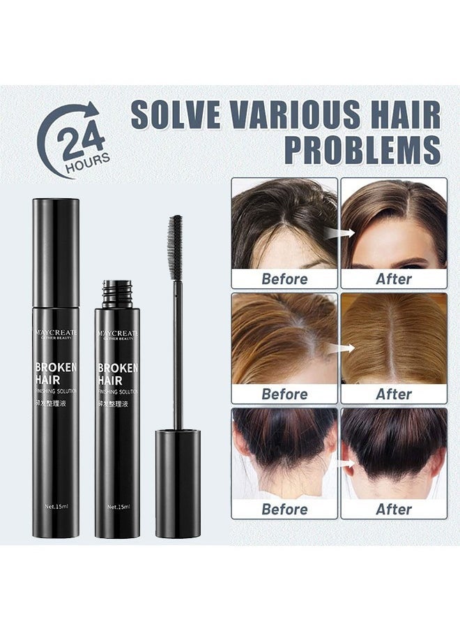 maycreate - Broken Hair Finishing Solution—Hair Finishing Stick, Hair Mascara For Flyaway Tamer, Fly Away Hair Tamer Stick For Enhance Gloss Of Hair, Anti Frizz Broken Hair Baby Hair Flash Moment Flyaway Stick, Non-Greasy - Image 1