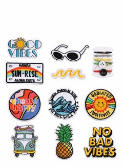 Patches for Clothing, 10 Pieces Iron On Patches and Cool Embroidered Iron On Patches, Patch Applique Assorted Size for Backpacks,Clothing, Jackets