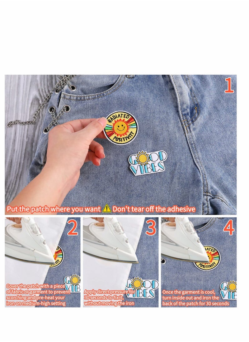Generic - Patches for Clothing, 10 Pieces Iron On Patches and Cool Embroidered Iron On Patches, Patch Applique Assorted Size for Backpacks,Clothing, Jackets - Image 1