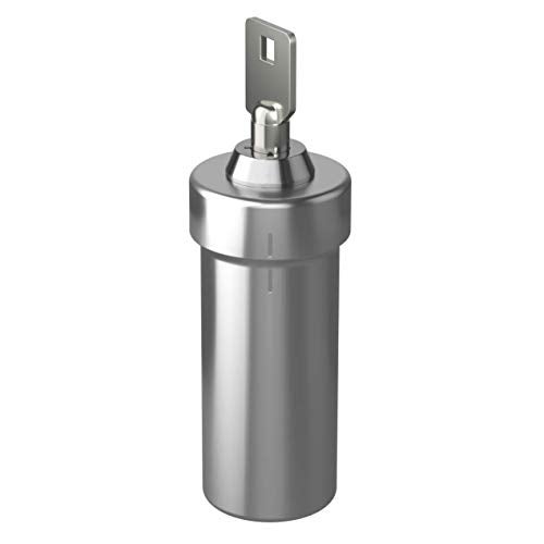 Ezy Dose Pill Box and Medicine, Vitamin Container, Safe for Money & Travel Items, Stainless Steel, 2 Keys with Lock - Image 1