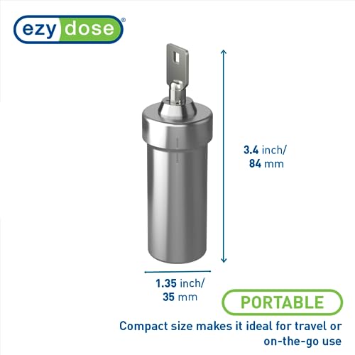 Ezy Dose Pill Box and Medicine, Vitamin Container, Safe for Money & Travel Items, Stainless Steel, 2 Keys with Lock - Image 3