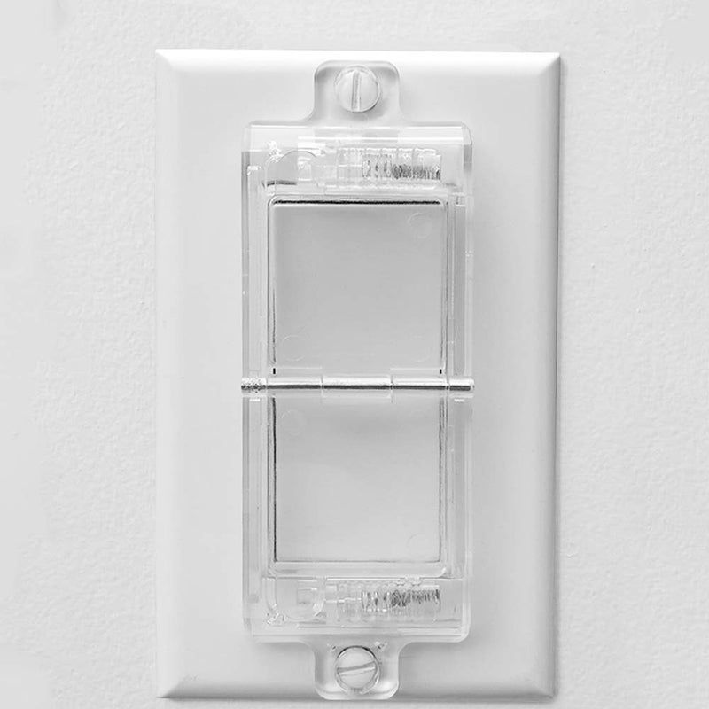 ILIVABLE Rocker Light Switch Guard, Childproof Switch Plate Cover Guard Protects Your Lights from Being Accidentally Turned On or Off by Children and Adults (Clear, Pack of 4) - Image 2