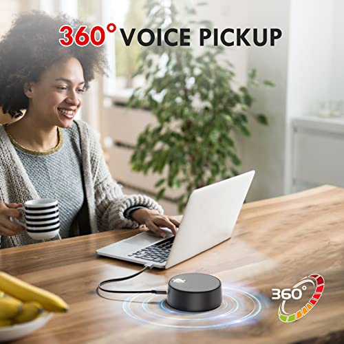 ROFALL USB Computer Speakers, PC Speaker with Microphone, 2 Sound Modes, Laptop Speaker with Mic, Hand Free Enhanced Voice Pick up, Compatible with Zoom for Video Meeting, Skype, Gaming, Zoom, Plug & Play - Image 3