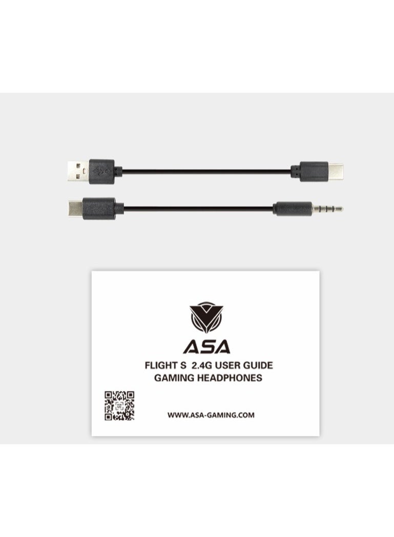 ASA Flight S Wireless Gaming Headset – 3-Mode Connectivity, 2.4GHz Low Latency, Bluetooth 5.3, Wired Mode, 7.1 Surround Sound, Detachable Noise-Canceling Microphone, 40-Hour Battery - Image 3