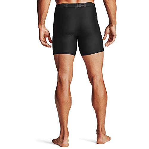 Under Armour mens Tech 6-inch Boxerjock 2-Pack, Black (001)/Black, 5X-Large - Image 2