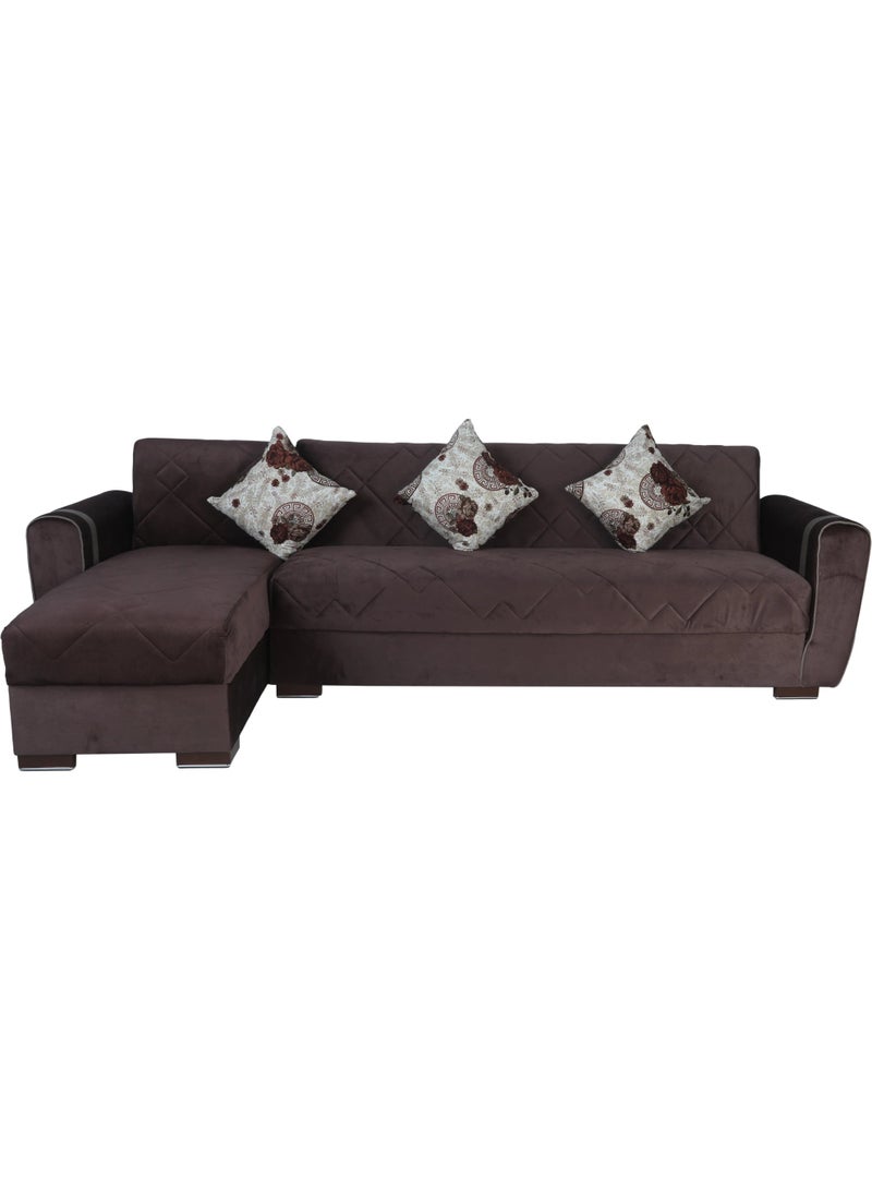 Corner sofa/chaise lounge/bed 100*200cm 165*80cm 3 cushions - Image 2