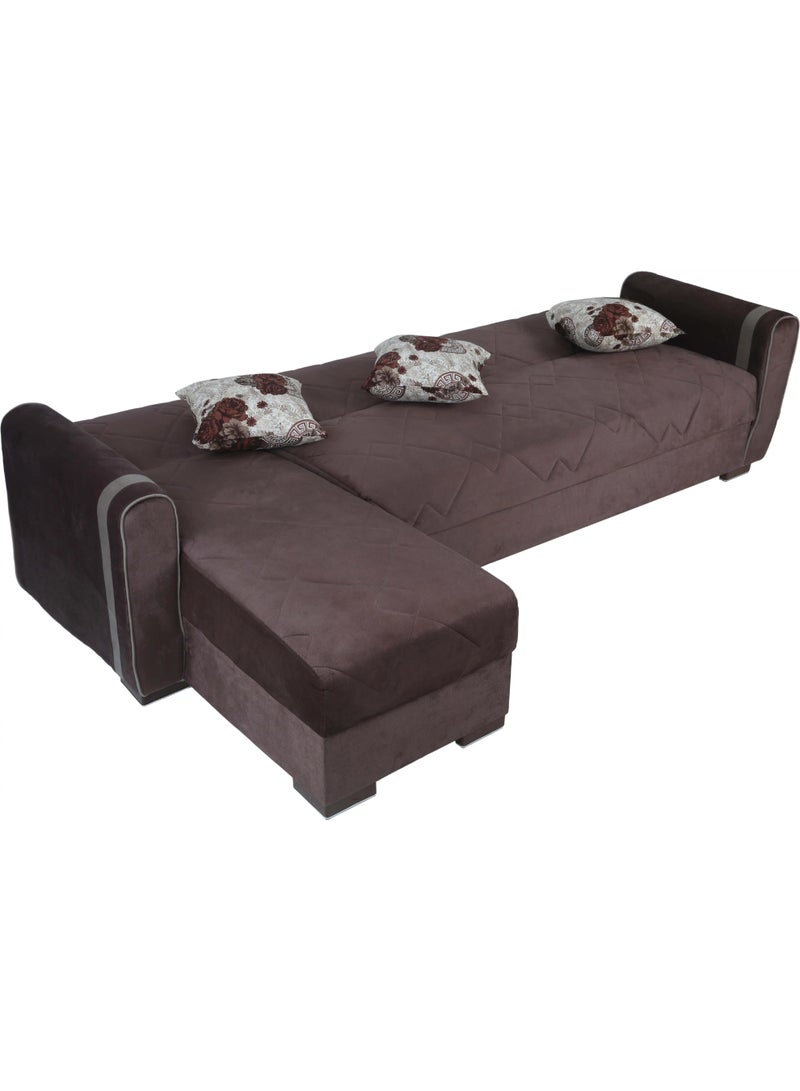 Corner sofa/chaise lounge/bed 100*200cm 165*80cm 3 cushions - Image 4