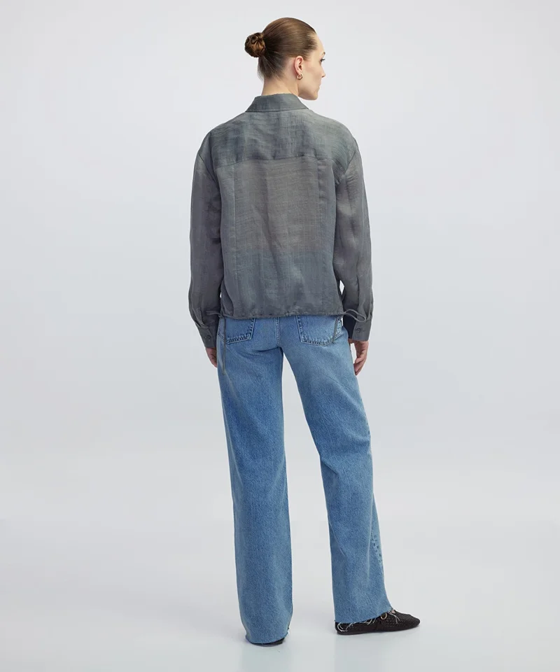 ابيكول Adjustable Back Hem Shirt