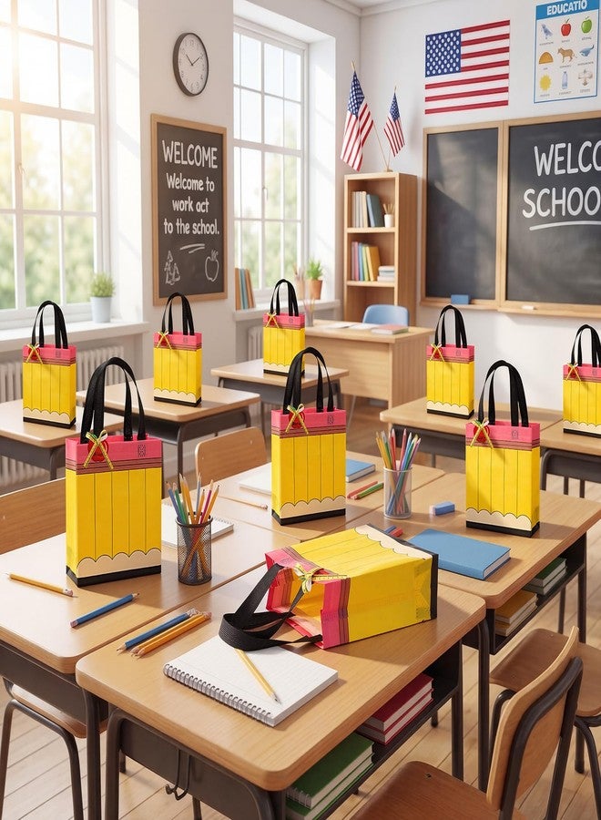 Wesnoy 36 Sets Back to School Gift Bags Pencil Student Teacher Gifts Bag First Day of School Composition Notebook Classroom Decor for Kindergarten Preschool Welcome Back Party Favors - Image 4