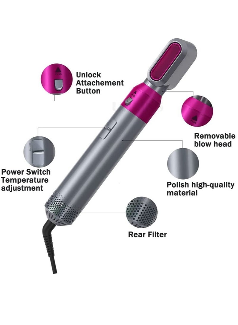 ELTRAZONE 5 in 1 one-step hair dryer and volumizer hot air brush for Straightening Curling Drying - Image 3