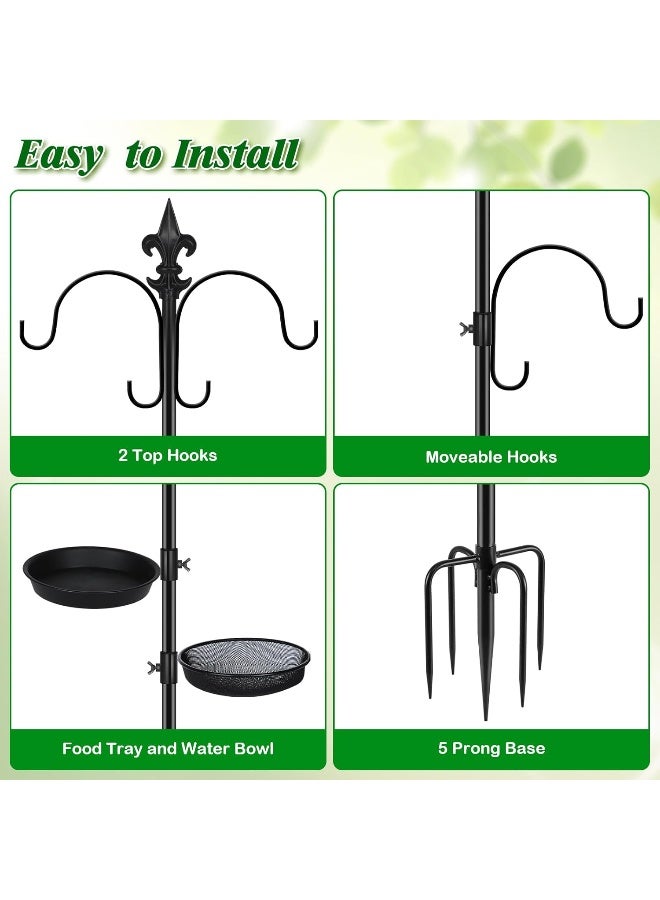 Generic Feed Garden  Premium Bird Feeding Station Kit, 92 Inch Bird Feeder Pole, Multi Feeder Hanging Kit For Bird Watching, Bird Bath Bird Feeder Planter Hanger Bird Feeders Stand  - Image 1