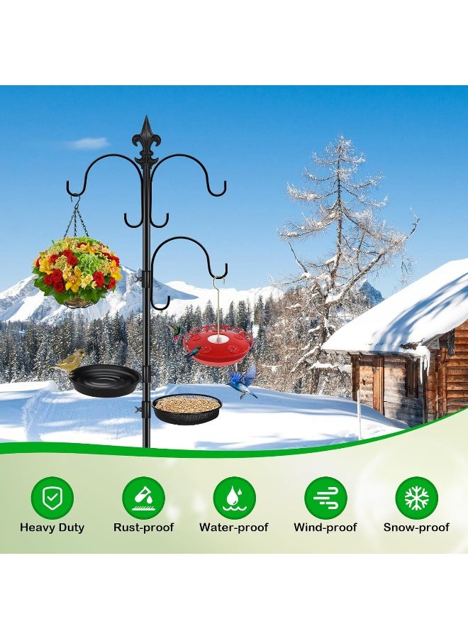 Generic Feed Garden  Premium Bird Feeding Station Kit, 92 Inch Bird Feeder Pole, Multi Feeder Hanging Kit For Bird Watching, Bird Bath Bird Feeder Planter Hanger Bird Feeders Stand  - Image 5