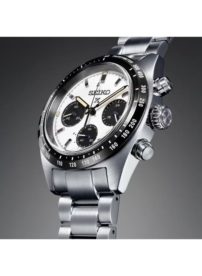 سيكو ساعة بروسبكس سبيدتايمر SSC813P1 للرجال، كرونوغراف تعمل بالطاقة الشمسية، ميناء باندا، علبة 39 مم، مقاومة للماء حتى 100 متر - Image 2