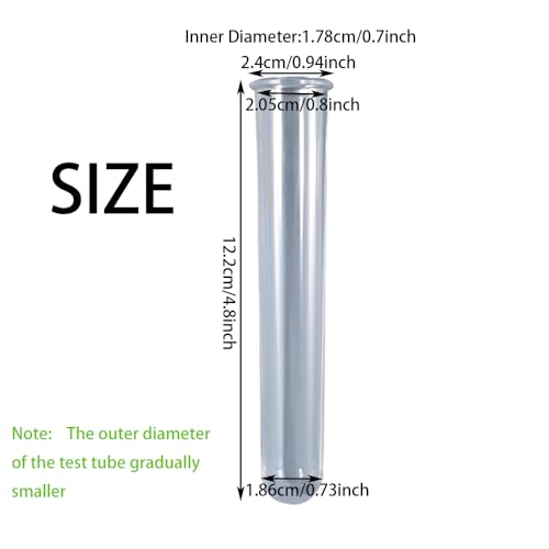 KEY LIFE 9Pcs Clear Test Tubes for Plant Propagation Station Hydroponic/Flowers for Home Office Desktop Decoration(Test Tube) - Image 2