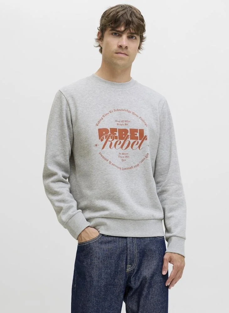 ج ج ريبل Bgray Crew Neck Sweatshirt