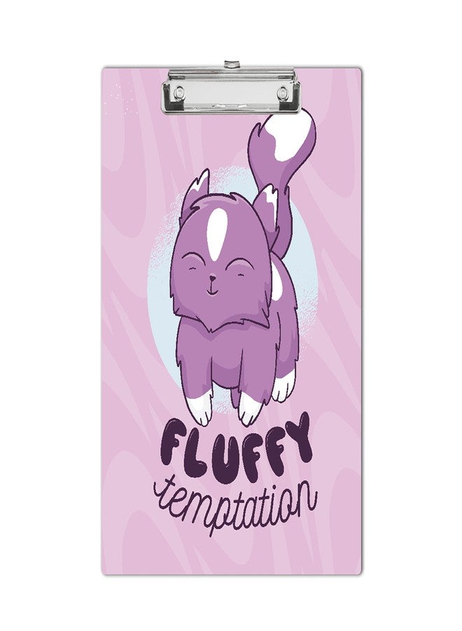 Plan To Gift Wooden Clipboard Writing Pad | Exam Board for Kids Students | Wood Exam Pad | Examination Writing Pad | Clip Board for Girls| Clip Board for Boys (Fluffy Cat) - Image 1