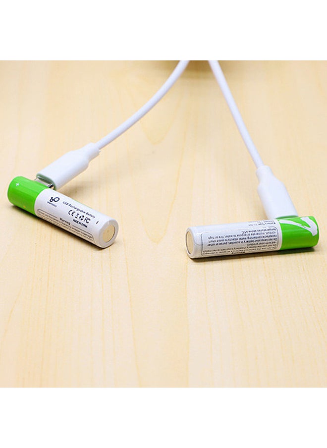 Generic - Type-C Port Rechargeable AAA Lithium Battery 1.5V Battery 750mWh High Capacity Constant Voltage Quick Recharge Environmental Friendly Utility Reusable Battery for Password Lock - Image 1