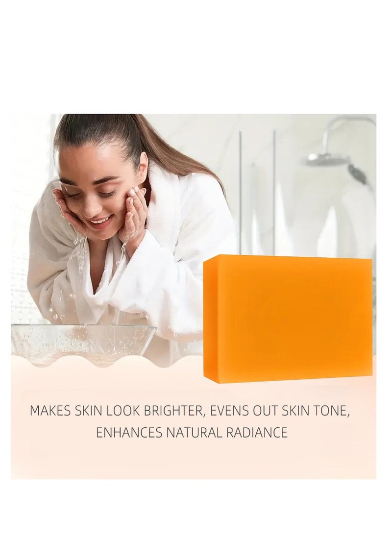 KOJIC ACID Lemon Turmeric Kojic Acid Dark Spot Remover Soap Bars with Vitamin C, Retinol, Collagen, Turmeric - Original Japanese Complex Infused with Hyaluronic Acid, Vitamin E, Shea Butter, Castile Olive Oil  - Image 4