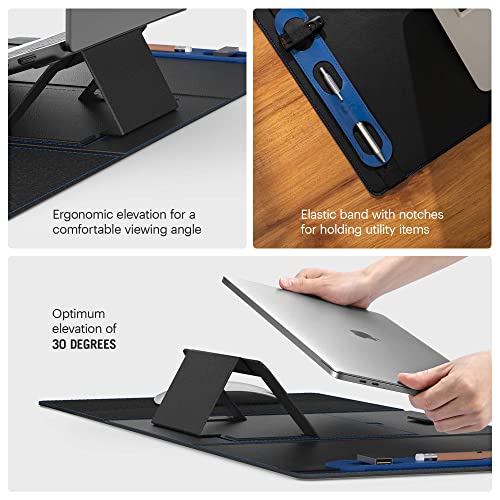 DailyObjects Morph Foldable Desk Mat with Laptop Stand | Large Premium Vegan Leather | Work from Home Solution for Laptop Keyboard and Mouse| Anti-Skid| Anti-Slip| Water Resistant, Scratch Resistant - Image 4