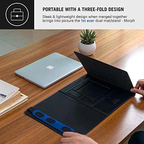 DailyObjects Morph Foldable Desk Mat with Laptop Stand | Large Premium Vegan Leather | Work from Home Solution for Laptop Keyboard and Mouse| Anti-Skid| Anti-Slip| Water Resistant, Scratch Resistant - Image 2