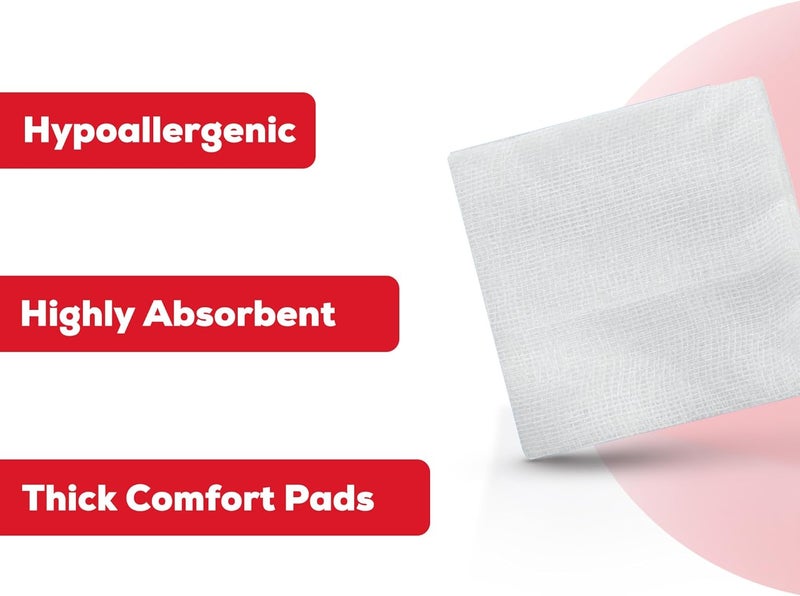 HEALQU 1000 Gauze Pads 2x2  Soft NonWoven 4Ply for Tooth Extractions and Dental Procedures  NonSterile Square Sponges for First Aid Surgical  Wound Dressing 5 Packs of 200 - Image 3